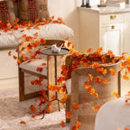 CQURE 36 Pack Fall Leaf Garland,Artificial Fall Vines Autumn Garland Fall Maple Leaves Thanksgiving Decor for Home Wedding Fireplace Christmas - Image 7