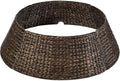 Best Choice Products 36in Christmas Tree Collar, Woven Hyacinth 3-Piece Holiday Rattan Tree Skirt Accessory for Home w/Cord Cut-Out - Espresso by BestChoiceProducts