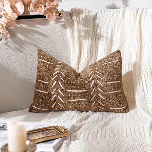 BlissBlush Decorative Lumbar Throw Pillow Covers 12X20 Set of 2, Brown Boho Farmhouse Cushion Cover, Soft Accent Pillowcase for Couch Sofa Bed Living Room Home Décor - Image 7
