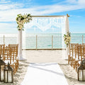 Kiido Large Macrame Wedding Backdrop(71" W x 86" L) for Arbor/Arch Bohemian Wall Hanging Decor Boho Doorway/Window Curtains Room Divider by kiido