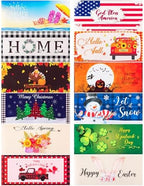 Timgle 12 Pcs Seasonal Door Mat Inserts Interchangeable, 22x10 Inch by Timgle