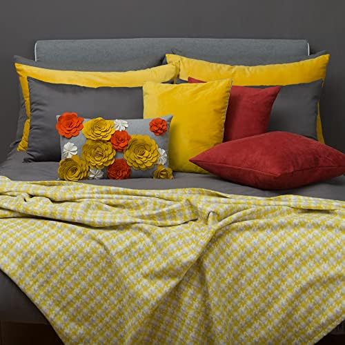 KINGROSE 3D Flower Throw Pillow Cover, Orange Yellow, 12 x 20 Inch - Image 6