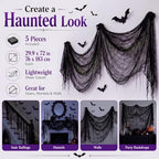 Gilprop Halloween Stair Party Decoration for Wall Mantel Fireplace, Purple - Image 4