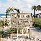 Personalized Cape Cod Nautical Beach Wedding Welcome Sign - Custom 3D Wood Seashell Ceremony Entrance & Seaside Reception Board - Multiple Sizes - Image 6