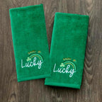 SKL Home St. Patrick's Day Happy Go Lucky Hand Towel Set-2pc, Green - Image 2