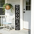 Welcome Sign for Front Door Porch, Bless Our Home Signs 47" - Image 4