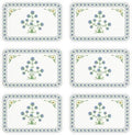 patdrea Designer Vintage French PVC Placemats Set of 6,12"x17"-Ivar B by patdrea