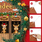 HunnmingRe 16 x 7ft Christmas Garage Door Cover, Reindeer - Image 3