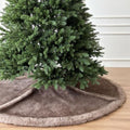 72-Inch Huntsman High-Pile Faux Fur Christmas Tree Skirt, Silver Fox by StarryDynamo