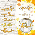 Jetec 40 Pieces Thanksgiving Decor Thankful Grateful Blessed, Gold - Image 3