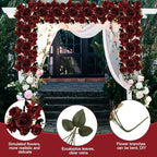 12 Bundles Burgundy Peonies Artificial Flowers for Centerpieces - Image 3