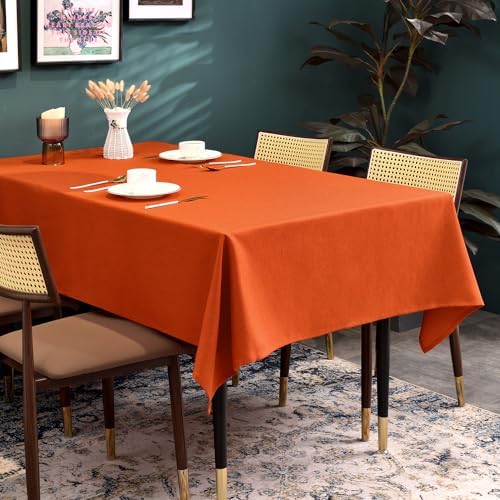 BALCONY & FALCON Rectangle Table Cloth Waterproof Mandarin 55"x95" - Image 2