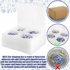 4 Pcs Small Blue and White Vases Chinoiserie Porcelain Vase, Classic - Image 3