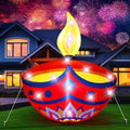 VIHOSE 4.27 ft Diwali Inflatable Diya Lamp Indian Decorations with LED by VIHOSE