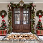 Tinideya 2 Pcs Large Winter Layered Doormat Snowflake Front Door Mat - Image 5