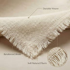 Accent Home Natural Linen Cloth Napkins, Set of 12, 18x18 Inches - Image 5