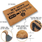 Funny Coir Doormat We Hope You Brought Beer & Dog Treats Front Door Mat Entryway Outdoor Mat with Heavy Duty Front Porch Decor Welcome Mats for Entrance Natural Coconut Thick Brown Mat 23.7x15.7 inch - Image 4