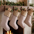 Skylety 4 Pack Christmas Stockings 20 Inch Red Stripe Christmas Stockings by Skylety