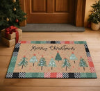 Folkulture Christmas Door Mat Outdoor, Eco Friendly Christmas Door Mats for Front Door, 28 X 16 Inch Welcome Matt or Doormat for Home Entrance, Durable & Anti Slip Coir Door Mats - Merry Christmas by Folkulture