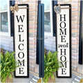 Surfapans Outdoor Welcome Sign for Front Porch 2 Sided 45"X9" Black by Surfapans