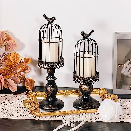 Birdcage Candle Holder, Vintage Candle Stick Holders, Wedding Candle Centerpieces for Tables, Iron Candlestick Holder Home Decor - Image 3