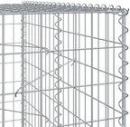 vidaXL Gabion Basket with Cover - Durable Outdoor Rectangular Gabion Cage 137.8"x39.4"x78.7" - Galvanized Iron, Tool-Free Assembly, Uses for Garden, Privacy Screens, Retaining Walls - Image 4