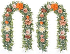 Waipfaru 6Ft Fall Garland Decor, 2 Pack Eucalyptus Flower Garland for Table by Waipfaru