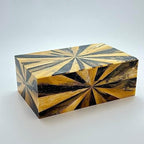 Perilla Home Home Decor Decorative Storage Wooden Box Small Yugen Organizer Tool Stash Card Craft Treasure Trinket Memory Keepsake Jewelry Box for Men and Women, Gifts For All, Black, Yellow and Brown - Image 6
