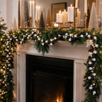 12ft Black White Christmas Ball Garland Ornaments, Gothic Xmas Tree Garland - Image 6