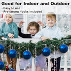Royal Blue 6.0" Extra Large Christmas Balls - Christmas Tree Decoration Ornaments Shatterproof Hanging Shiny Balls for Birthday Holiday Wedding Decorations Set of 2pcs - Image 5