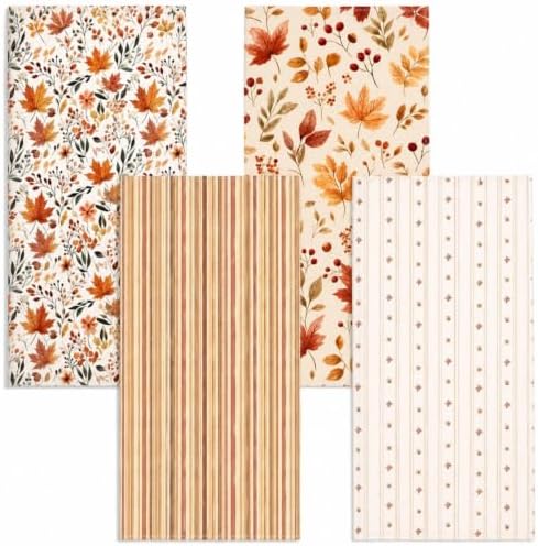 24 Pcs Thanksgiving Autumn Leaves Fall Cloth Napkins 18'' x 18'' by Unknown