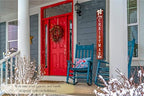 2in1 Merry Christmas Welcome Sign for Front Door Standing, Happy Thanksgiving Sign for Front Porch Standing, Christmas Porch Sign,Outdoor Wooden Interchangeable 4ft Tall Vertical Wood Holiday Fall Signs. - Image 3