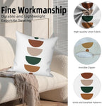 Bohemian Abstract Throw Pillow Covers 26"x26" Set of 4, Boho Minimalist Geometric Leaves Cushion Cover for Sofa Chair Couch Bed Office Garden Patio Farmhouse Indoor Outdoor Decorative - Image 2