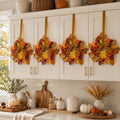 Thiccywoov 6 Pack 9" Mini Fall Wreaths Bulk for Kitchen Cabinet Decoration by Jgiusenfg