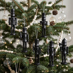 Amyhill 12 Pcs Black Christmas Nutcracker Ornaments, Wooden Vintage - Image 3