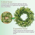 28 Inch Large Eucalyptus Wreaths for Front Door Artificial Green Leaves Greenery Indoor Outdoor Wreath Home Decor Porch Window Wall Farmhouse Door Decorations Spring Summer Fall All Seasons - Image 6