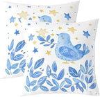 Erosebridal Hanukkah Decorations Decorative Pillow Covers, Chanukah Festival Throw Pillow Covers 24X24 Set of 2, Blue Christmas Cushion Cases for Couch Bed Sofa Home Decor by Erosebridal
