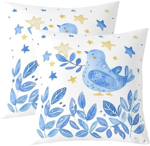 Erosebridal Hanukkah Decorations Decorative Pillow Covers, Chanukah Festival Throw Pillow Covers 24X24 Set of 2, Blue Christmas Cushion Cases for Couch Bed Sofa Home Decor by Erosebridal