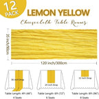 12 Pack 35 x 120 Inch Lemon Yellow Table Runner Cheesecloth - Image 2