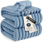 Bedsure Soft King Size Blankets for Bed Blue 108"x90" by BEDSURE