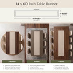 Solino Home 100% Pure Linen Table Runner Plaid, Almond Plaid 14 x 60 in - Image 3
