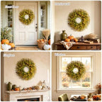 26" Fall Boxwood Wreath for Front Door - Thanksgiving Outdoor Home Decor - Image 4