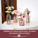 Pink Glass Bud Vase Set of 22, Small Vases for Flowers, Clear Glass Vases for Centerpieces, Mini Bud Vases in Bulk Rustic Wedding Decorations, Centerpieces, Vintage Look Home Table Flower Decor - Image 4