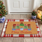 Lyrow 2 Pcs Welcome Doormat and Plaid Door Mat Anti-Slip Welcome Floor Mat by Lyrow