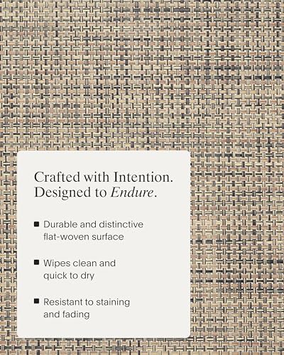 Chilewich Basketweave Placemats, Woven Round Placemats Set of 4 - Image 3