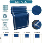 Smile Sunflower Navy Blue Table Runner, Burlap Table Runners 120 inches Long,Farmhouse Style Solid Color Table Runner for Wedding Holiday Party Dinner,Dresser Scarf Decor - Image 7