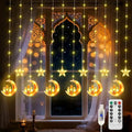 Lewondr Ramadan Curtain String Lights, 138 LEDs Moon Castle Star Lights by Lewondr
