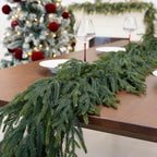 9FT Christmas Norfolk Pine Garland Deluxe Real Touch for Mantle Decor - Image 2