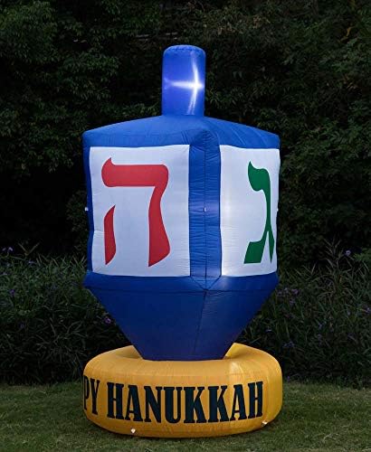 8.5 FT Giant Hanukkah Inflatable Dreidel - Yard Decor with Built-in Bulbs, Tie-Down Points, Chanukah Outdoor Decoration with Powerful Built in Fan - Image 5