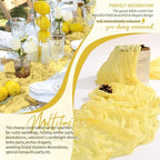 18 Pack Cheesecloth Table Runner 10FT Light Yellow Table Runner Boho Gauze Cheese Cloth Table Runners Long Rustic Sheer Table Decorations for Wedding Party Baby Bridal Shower Birthday Holiday Home - Image 6